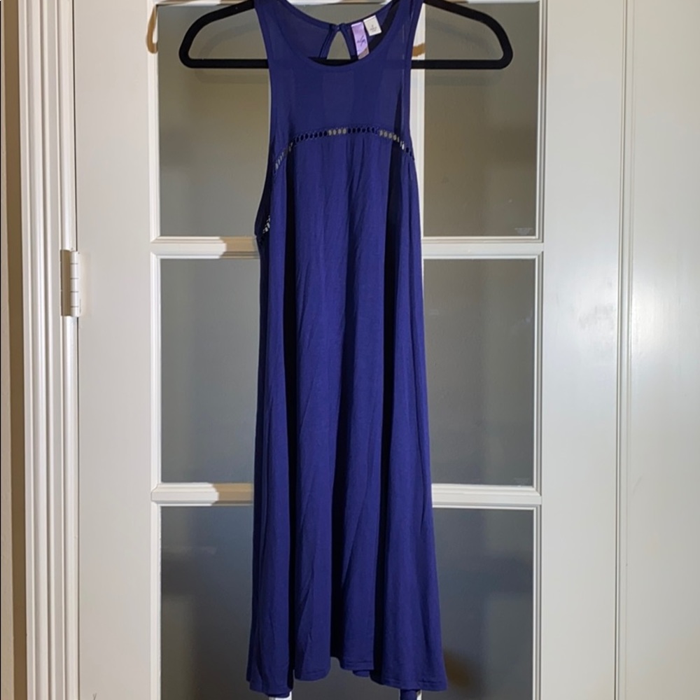 FRANCESCAS ALYA BLUE SLEEVELESS SHIFT DRESS